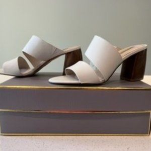 9M Louise et Cie, off white strappy open toe slide